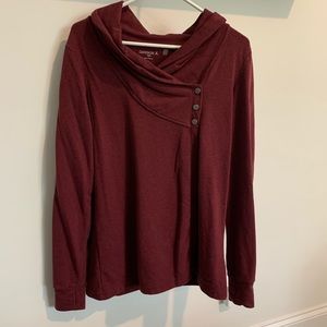 Maroon Wraparound Pullover